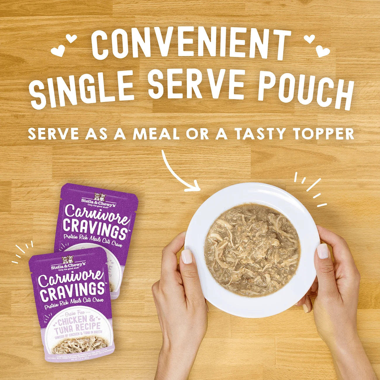 Stella & Chewy's Carnivore Cravings Cat Pouches - Adult Chicken + Tuna Recipe 放養雞+吞拿魚 肉絲配方 Stella & Chewy's