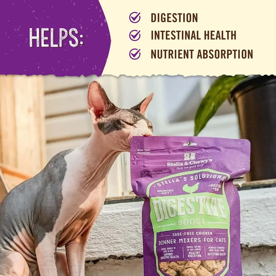 Stella & Chewy's Stella's Solutions Dinner Mixers for Cats - Digestive Support Cage-Free Chicken 有助消化系統 - 放養雞配方 Stella & Chewy's