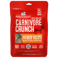 Stella & Chewy's Carnivore Crunch - Freeze Dried Grass Fed Beef Dog Treats Stella & Chewy's