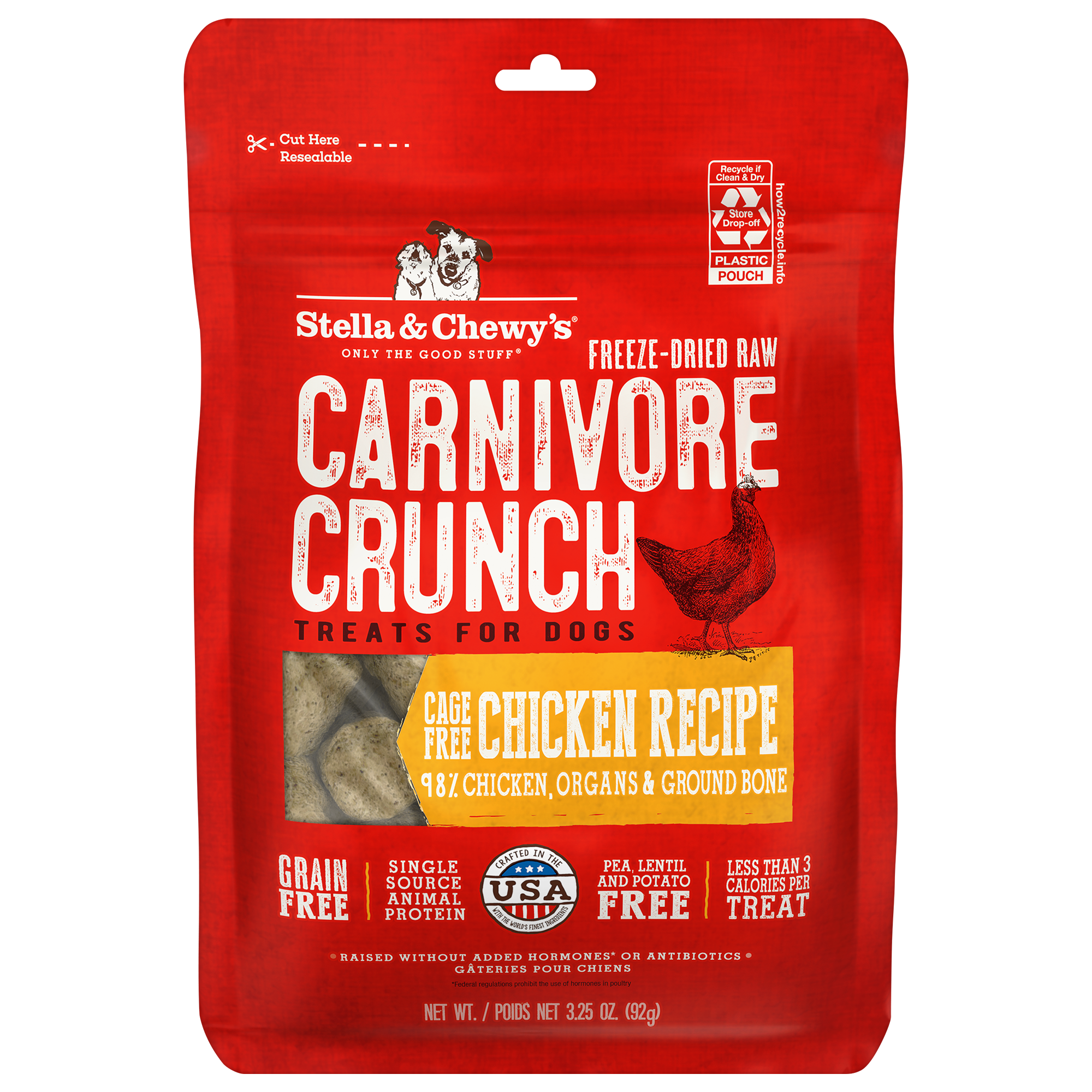 Stella & Chewy's Carnivore Crunch - Freeze Dried Cage Free Chicken Dog Treats Stella & Chewy's