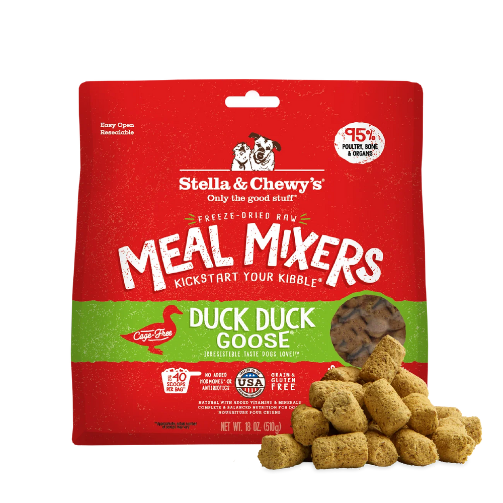 Stella & Chewy's Freeze-Dried Raw Dog Food Mixers & Toppers - Duck Duck Goose Meal Mixers 鴨朋鵝友 (鴨肉及鵝肉配方) Stella & Chewy's