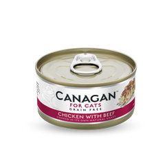 Grain Free Canned Cat Food - Chicken with Beef 無穀物雞肉伴牛肉配方75g (6罐) Canagan