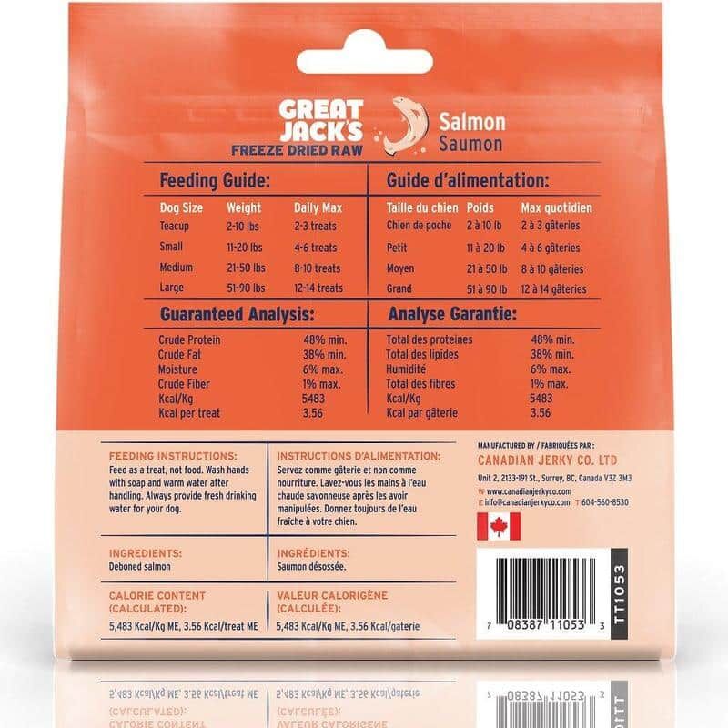 Great Jacks Dog Treat - Freeze-Dried Salmon | 100%凍乾脫水三文魚 Great Jack's
