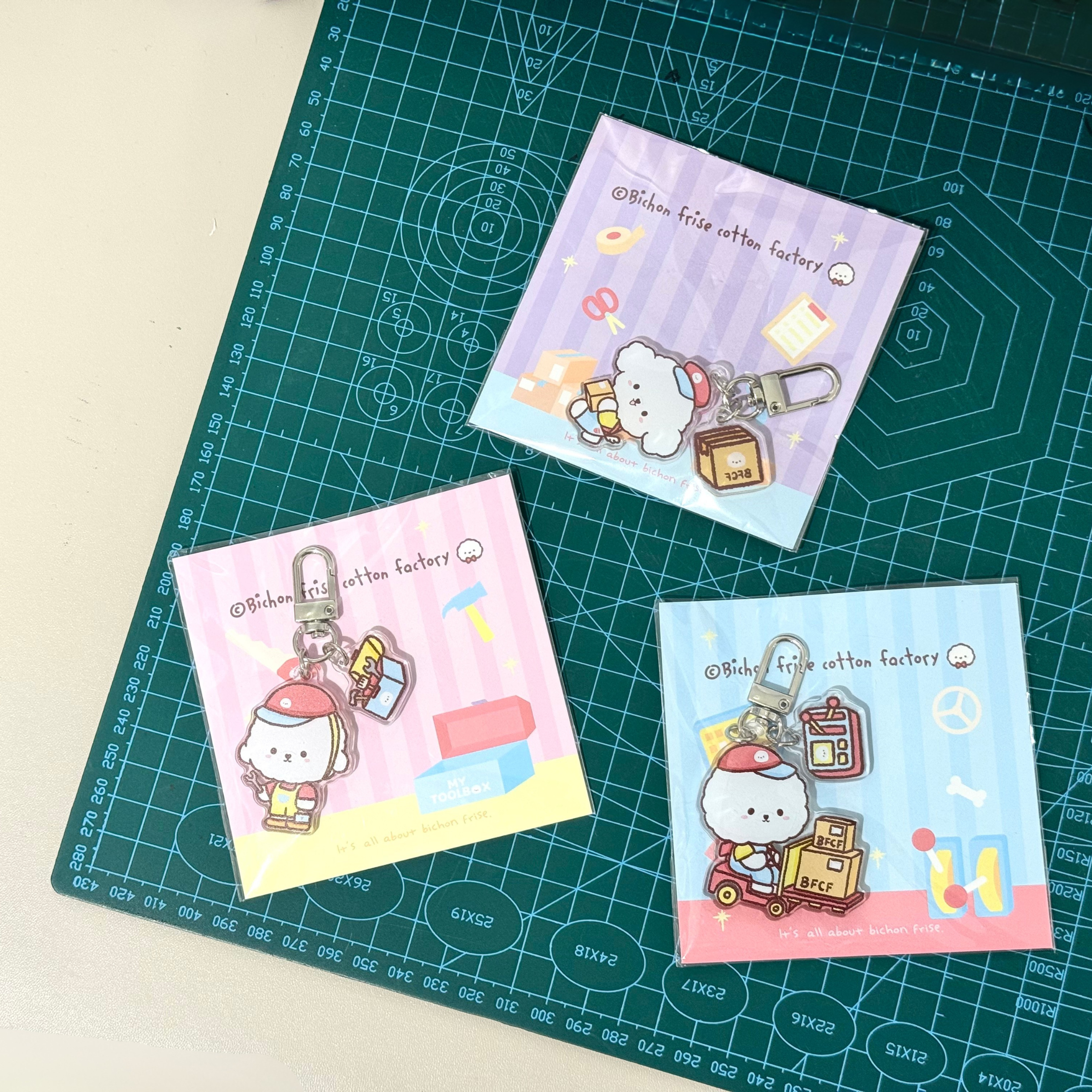 Bichon Frise Cotties Keyring