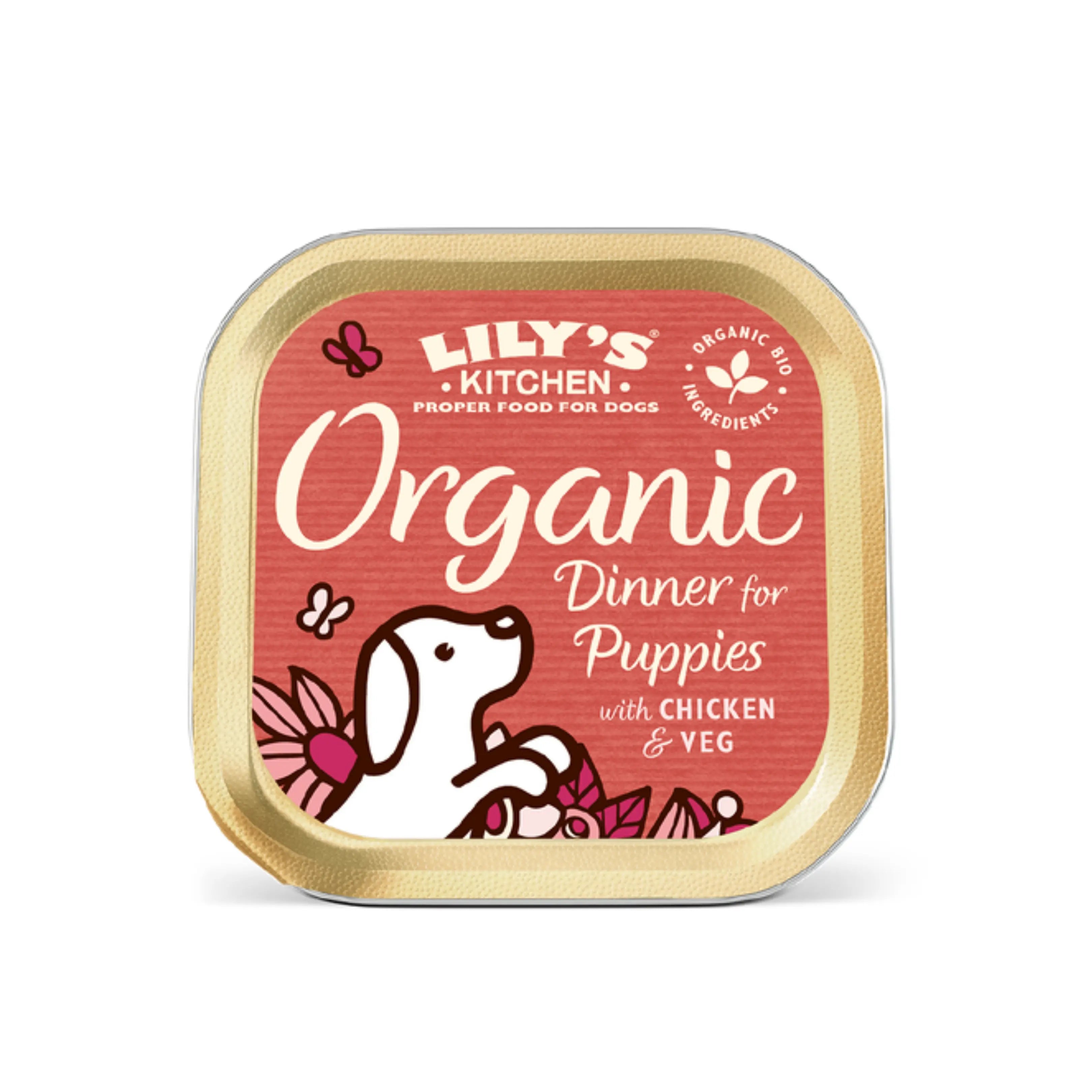 Dog Wet Food狗狗濕糧- Organic Dinner for Puppies有機幼犬雞肉特餐 (6罐) LILY’S KITCHEN
